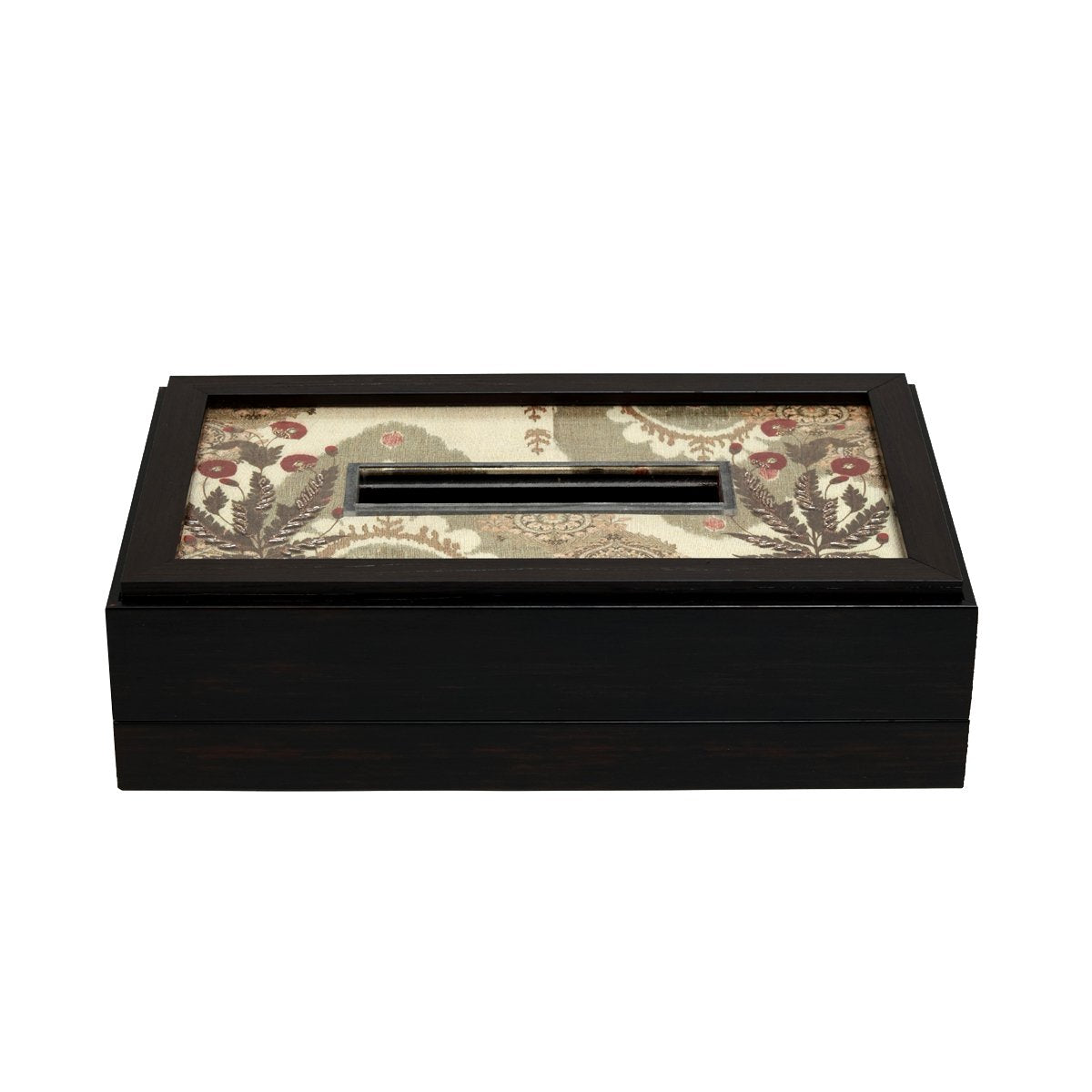Gulposh Tissue Box Cover - Beige in Wood and Glass