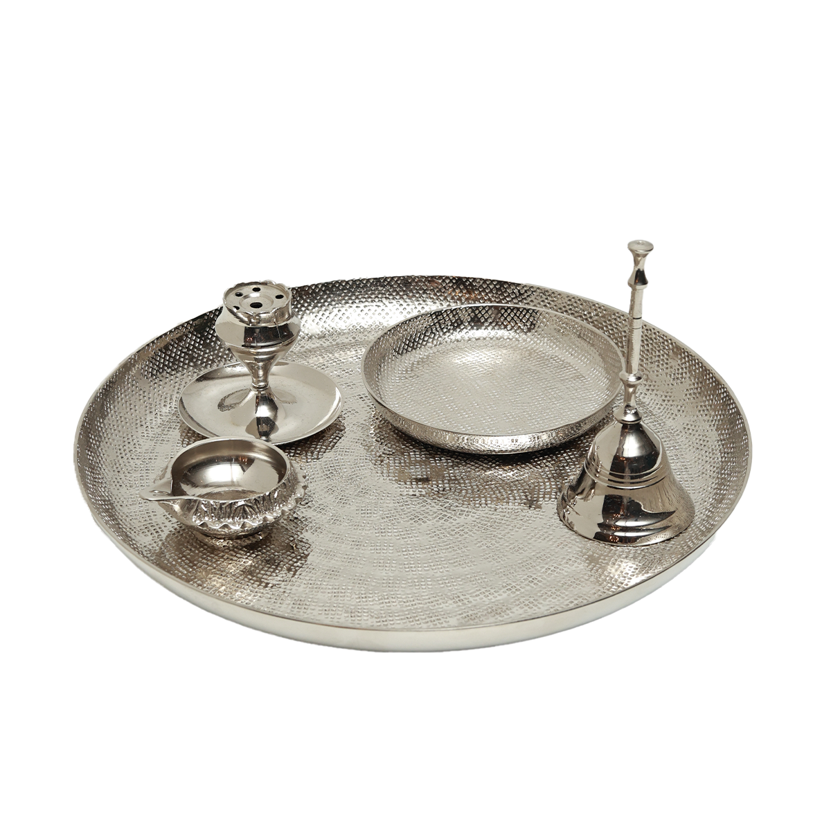 Shubha - Pooja Thali in Chaandi