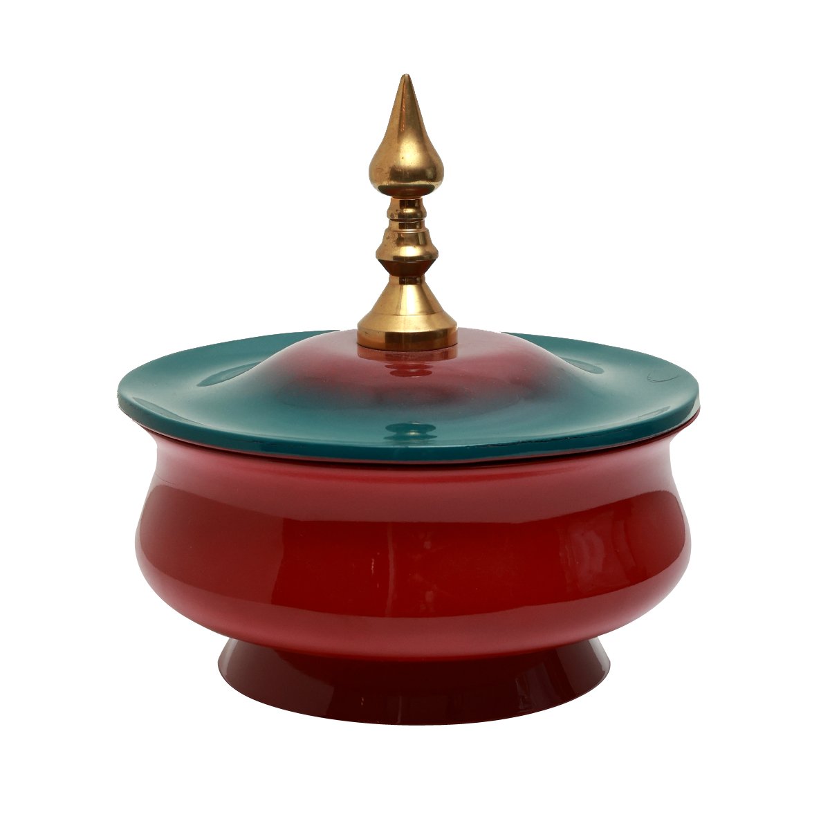 Nalanda Peetal Jar - Ombre in MDF and Brass