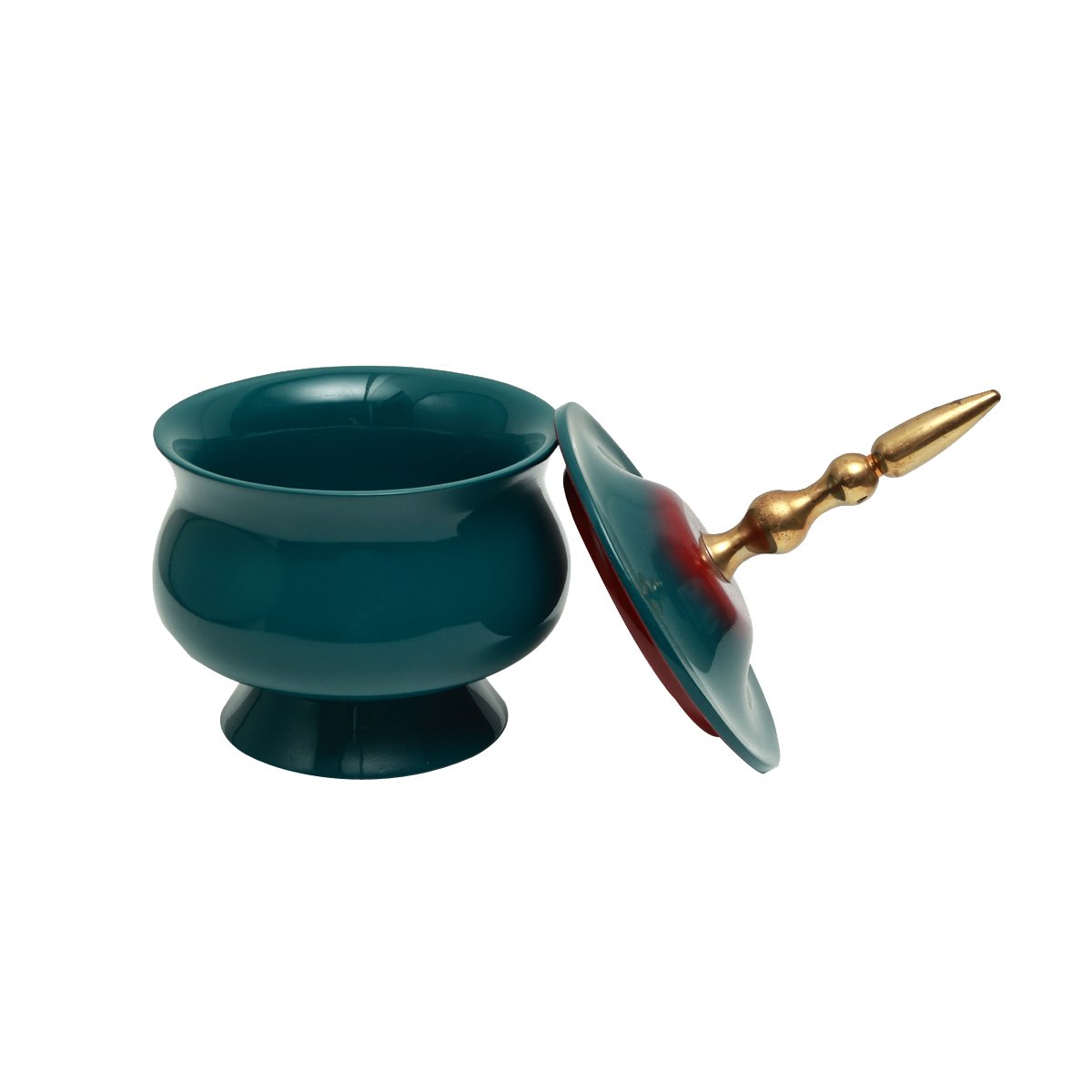 Nalanda Peetal Jar - Ombre in MDF and Brass