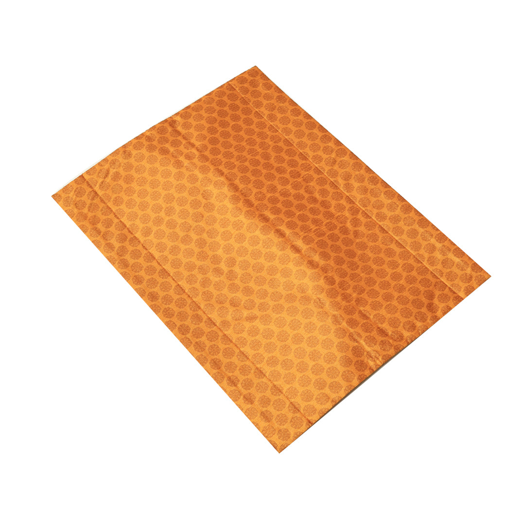 Mughal Tissue Box Cover - Yellow in Silk 15 x 10