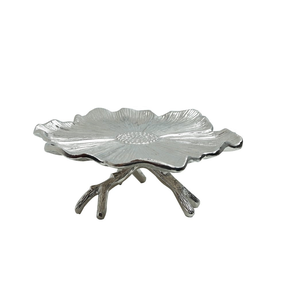 Gilded Leaf Platter - Silver in Metal