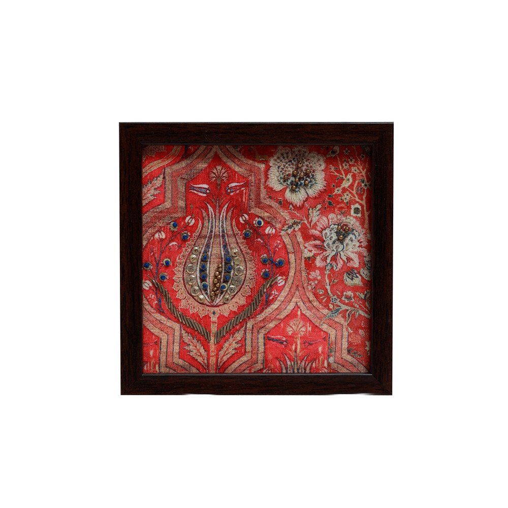 Gulposh Coasters - Red in Wood and Glass