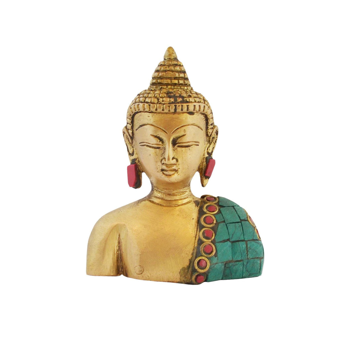 Buddha - Mosaic Details in Brass