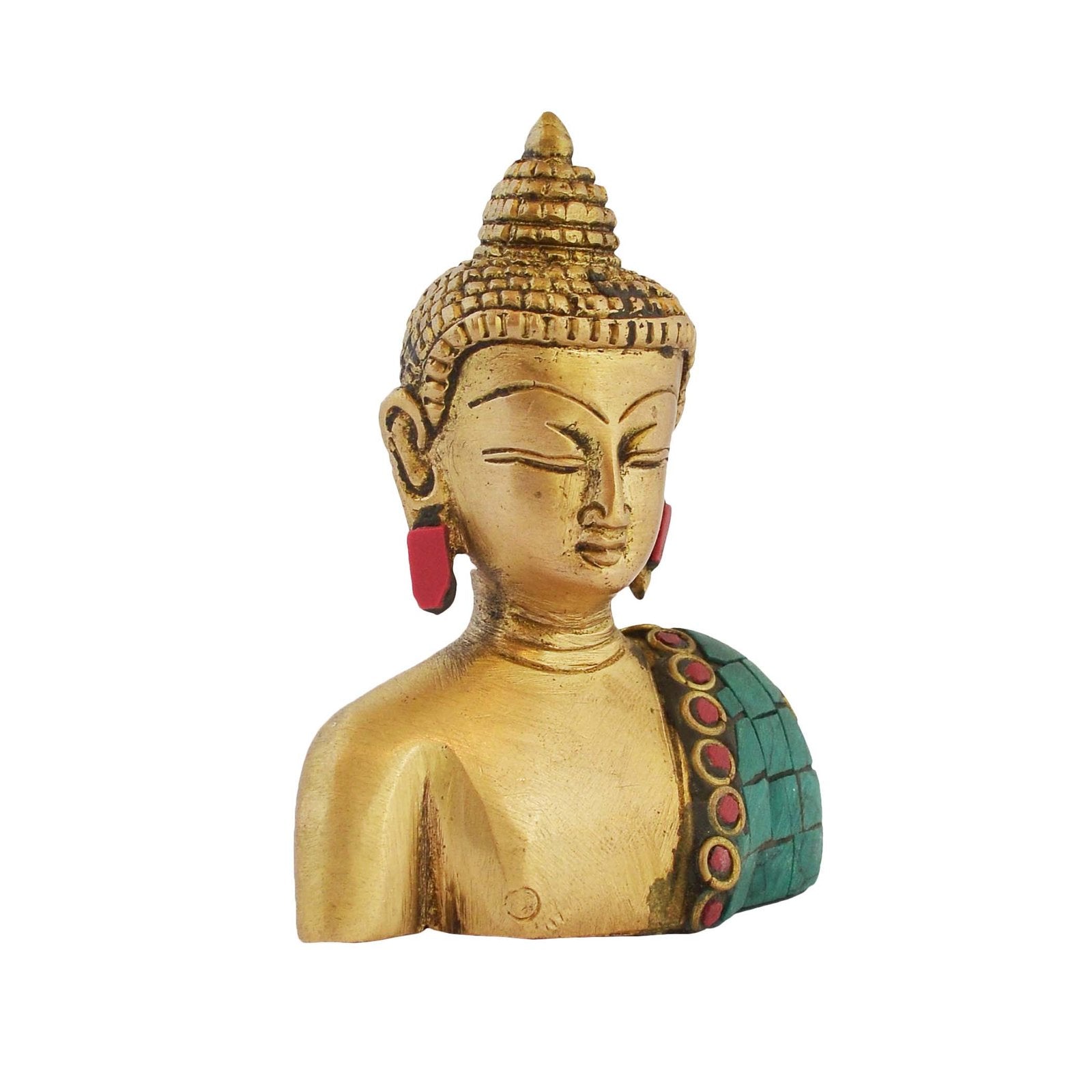 Buddha - Mosaic Details in Brass