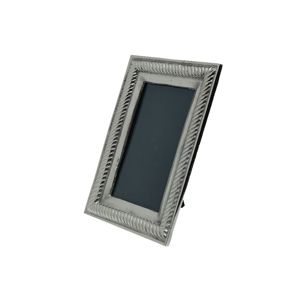 Classic Twist Photo Frame - Silver in Metal 6" X 9"
