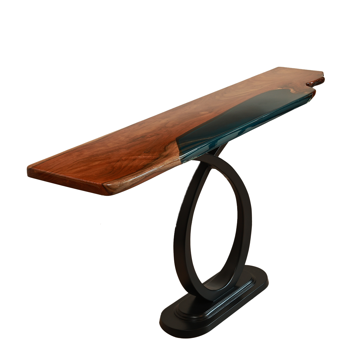 Cobalt Crest Console - Resin and Wood