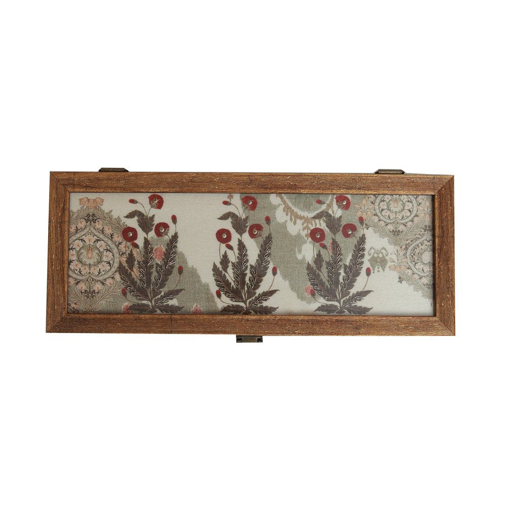 Gul Box - Rectangle Beige in Wood and Glass