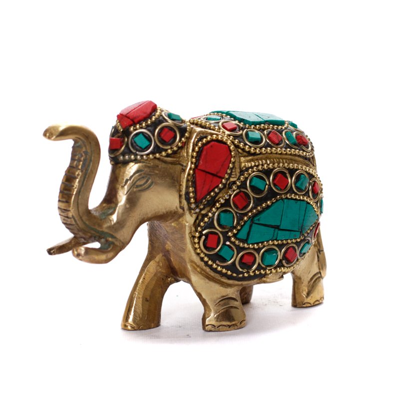 Elephant - Small Firoza in Brass