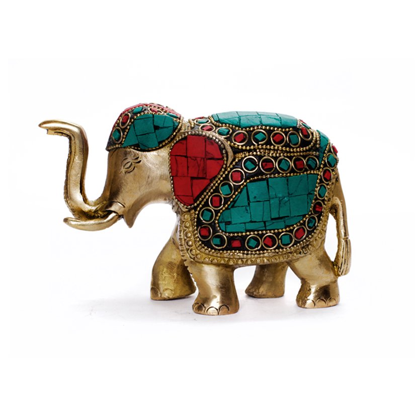 Elephant - Large Firoza in Brass