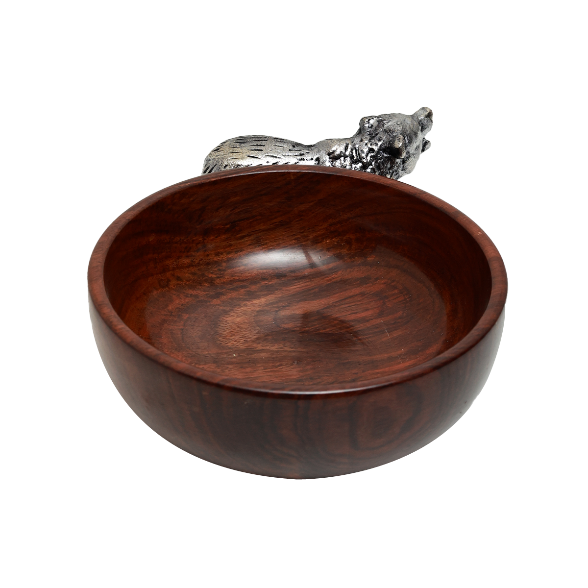 Bear Nut Bowl – Large in Metal and Wood