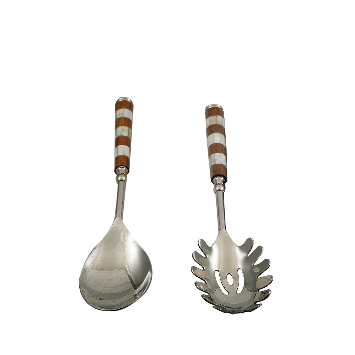 Mother Of Pearl And Wood – Serving Set in Wood and Mother of Pearl