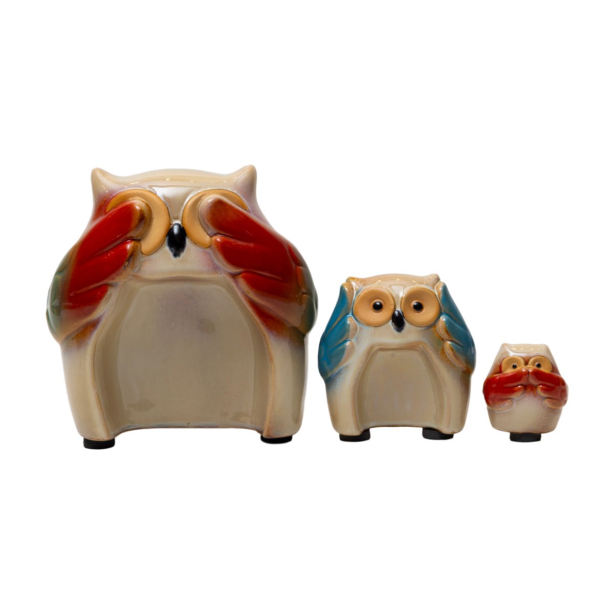 Owl - Set Of 3 in Ceramic