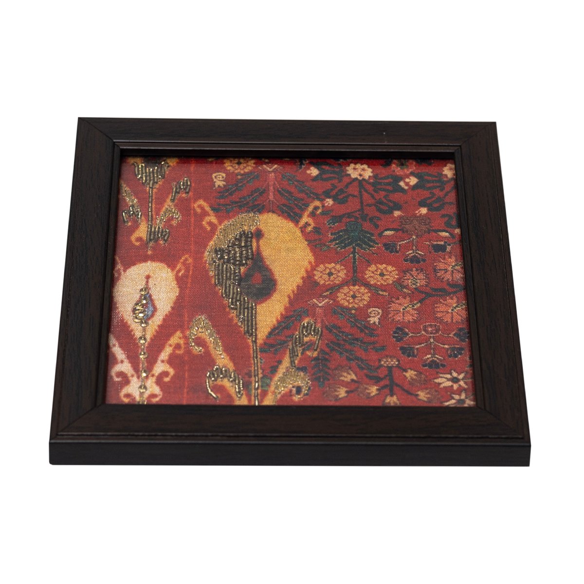 Odyssey Aaina Coaster - Red in Wood and Glass