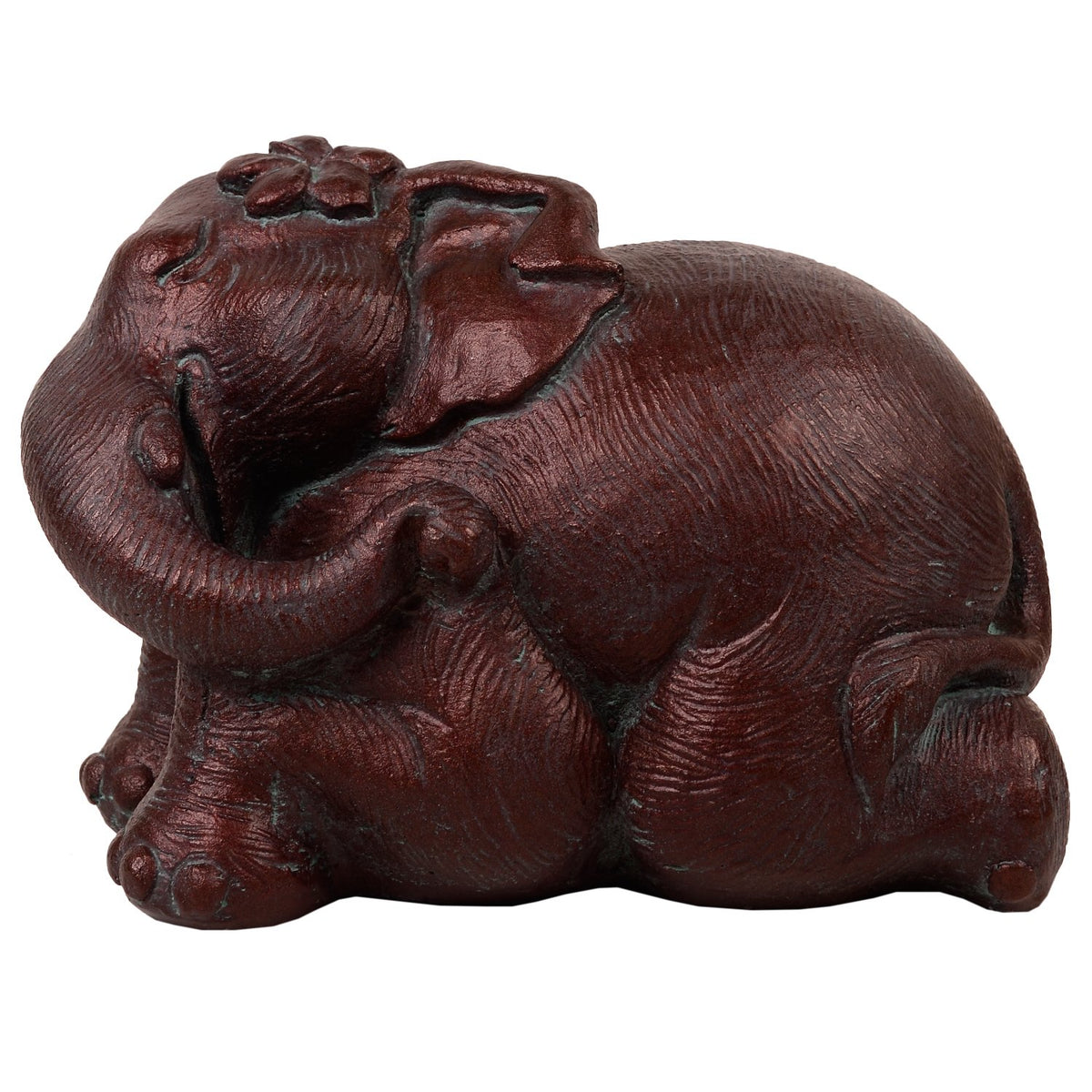 Sleeping Elephant - Brown in Composite Marble