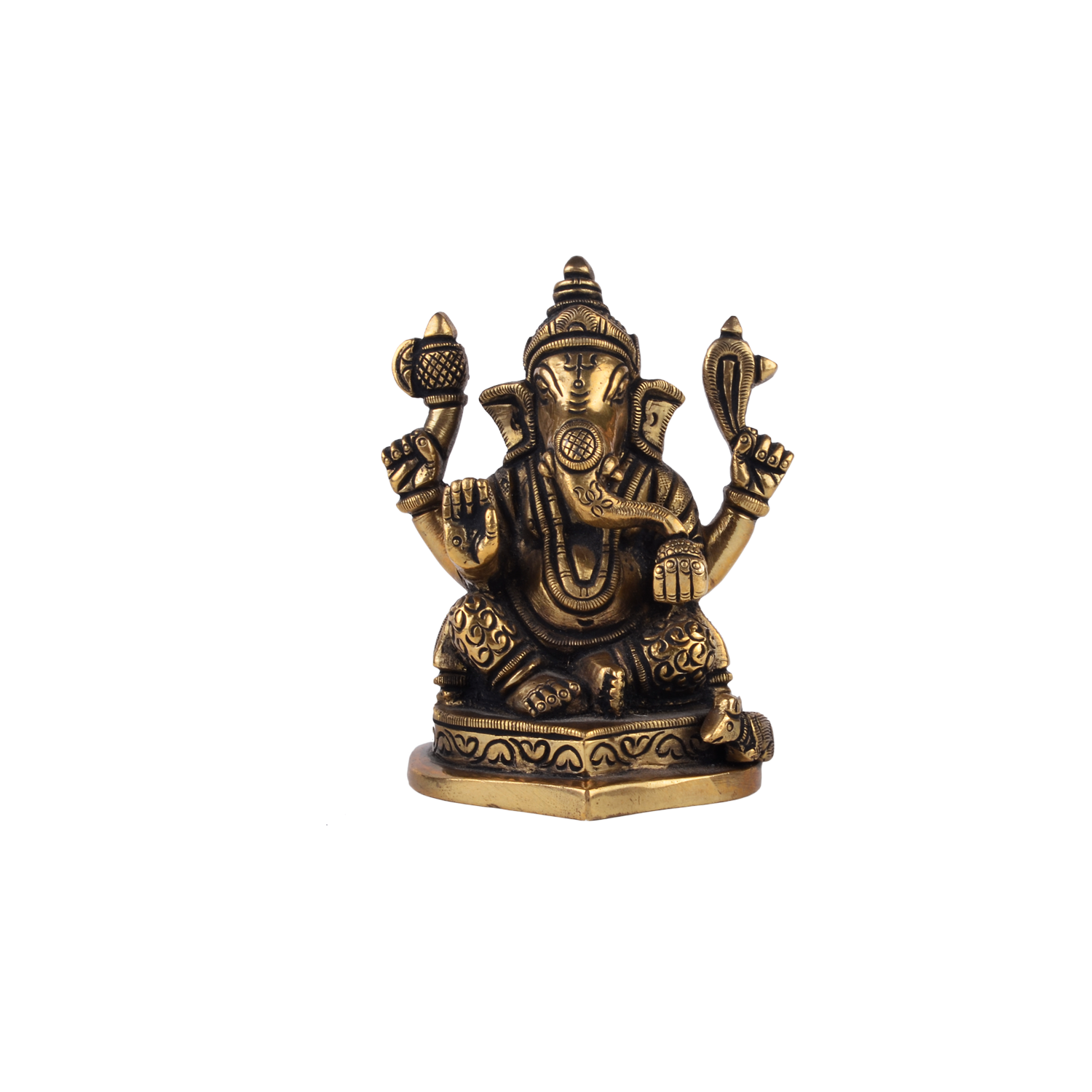 Laxmi And Ganpati Idol - Brass
