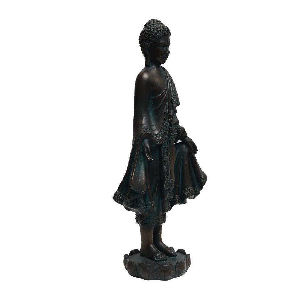 Buddha Standing - Black in Resin
