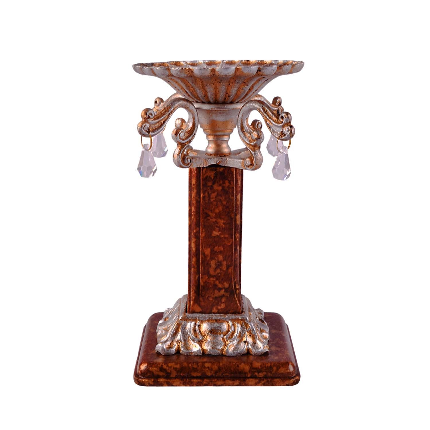 Spray Drop Candle Stand - Brown in Metal
