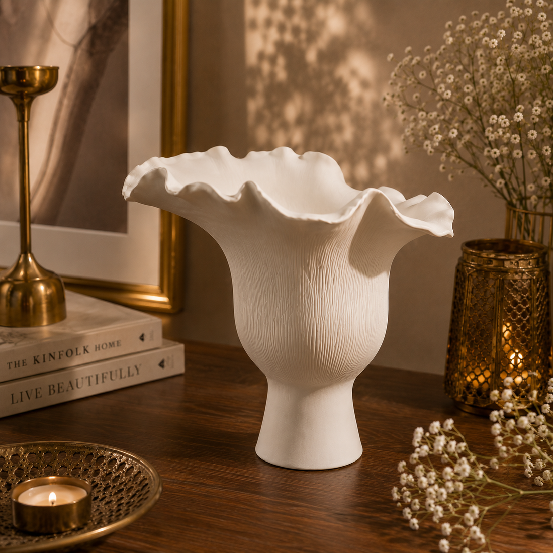 White Bloom - Vase in Ceramic