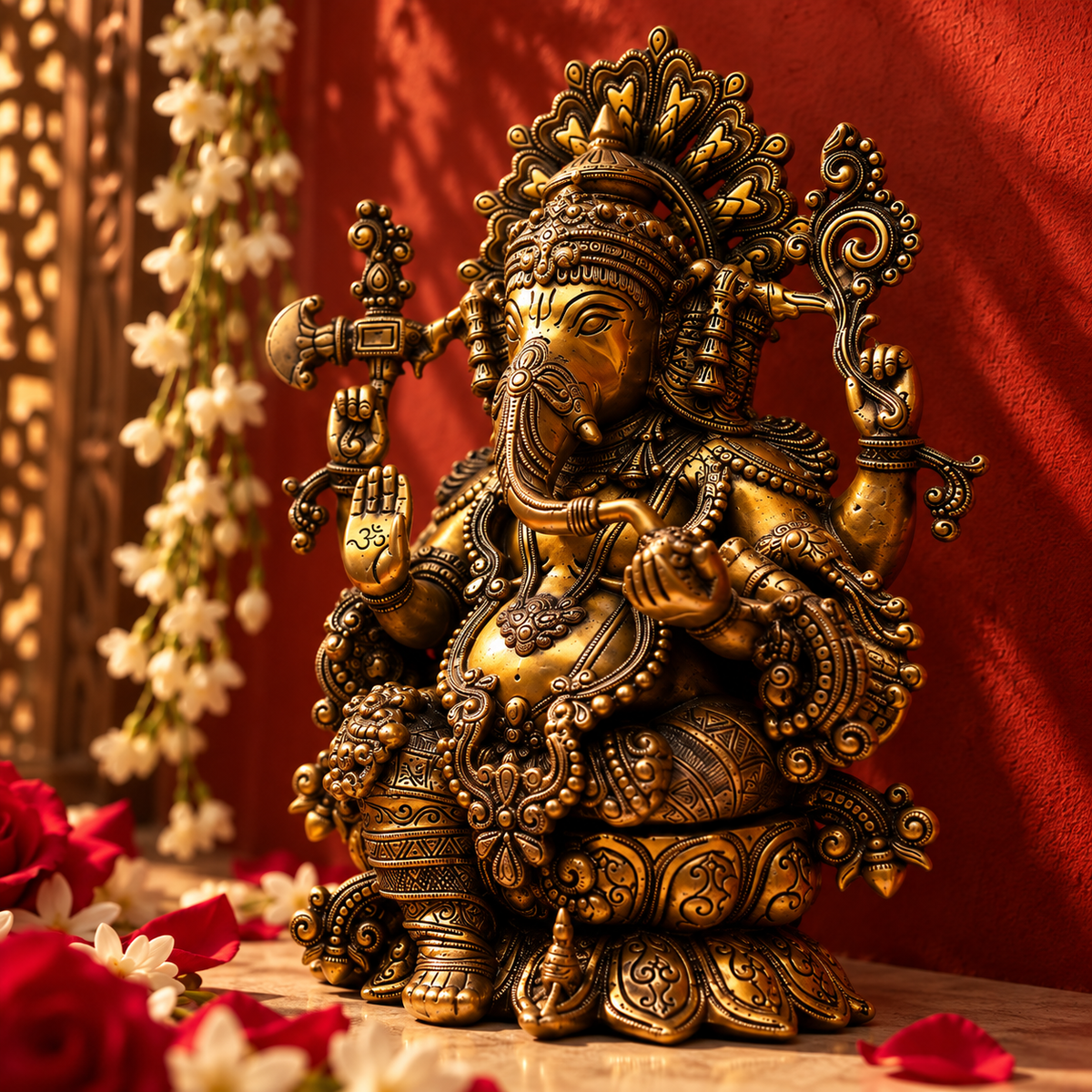 Gajanana Ganesh Idol - Brass