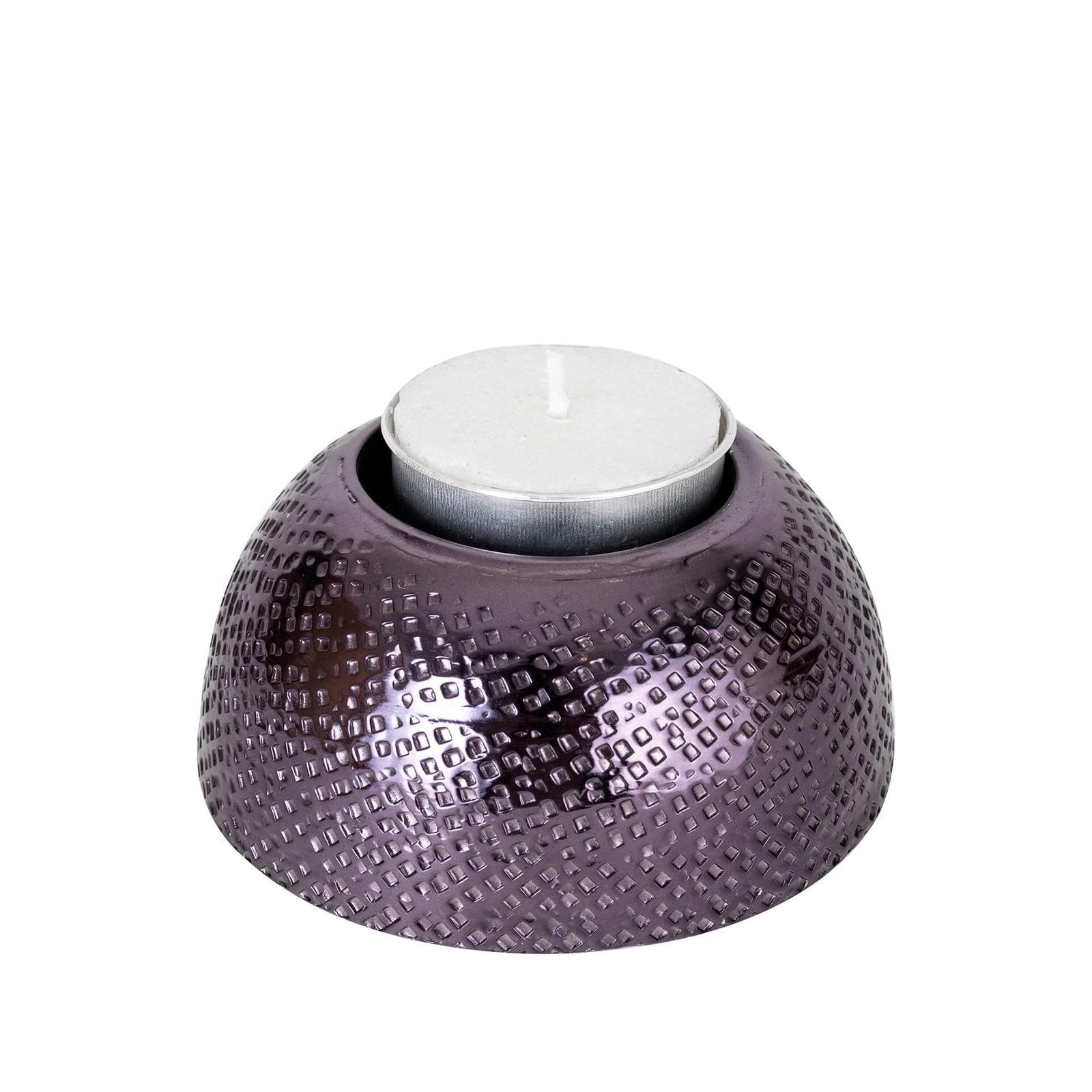 Tea Light Holder - Hammered pattern Metal
