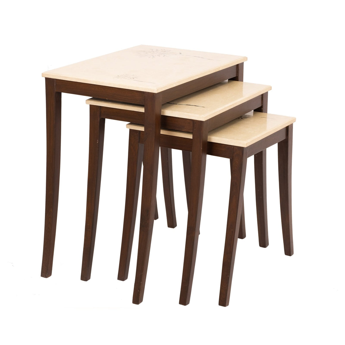 Nest of Tables - Set of Three in Teak Wood