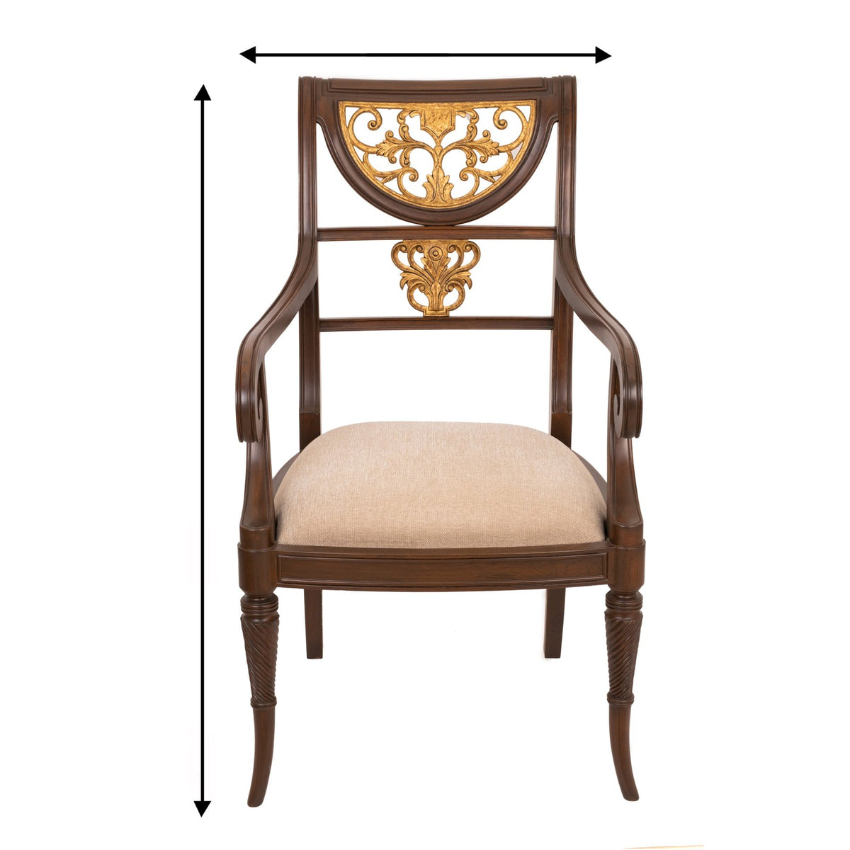 Half moon chair design - Teak Wood