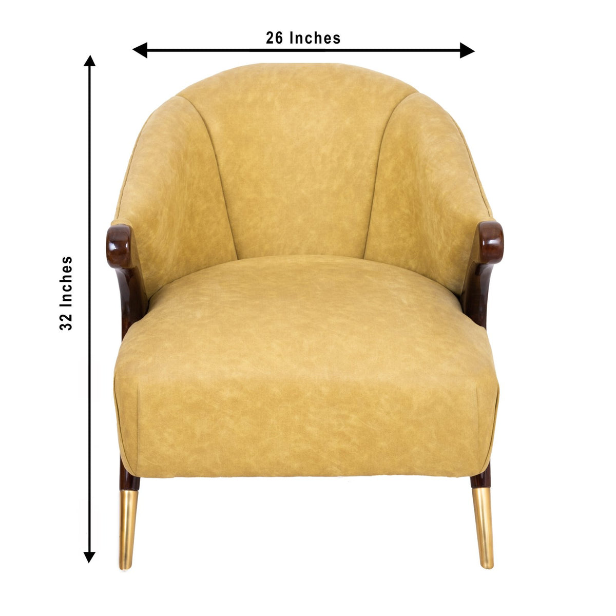 Upholstered chair - Green in Teak Wood
