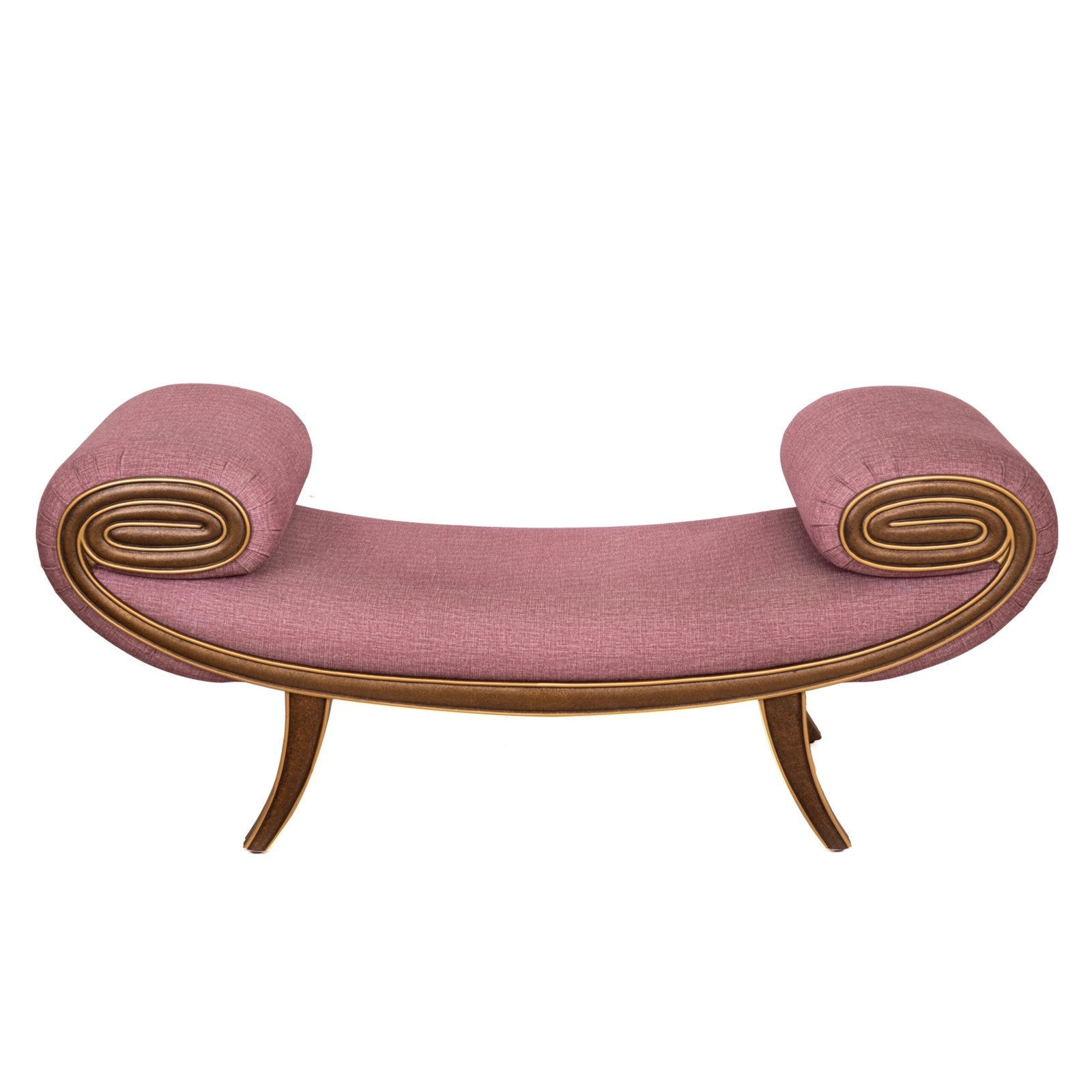 Curved Pouffe - Teak Wood