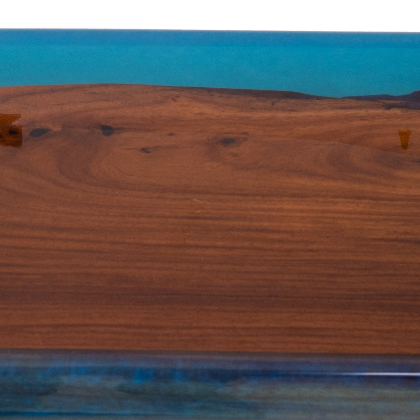 Console - Blue Resin and Wood