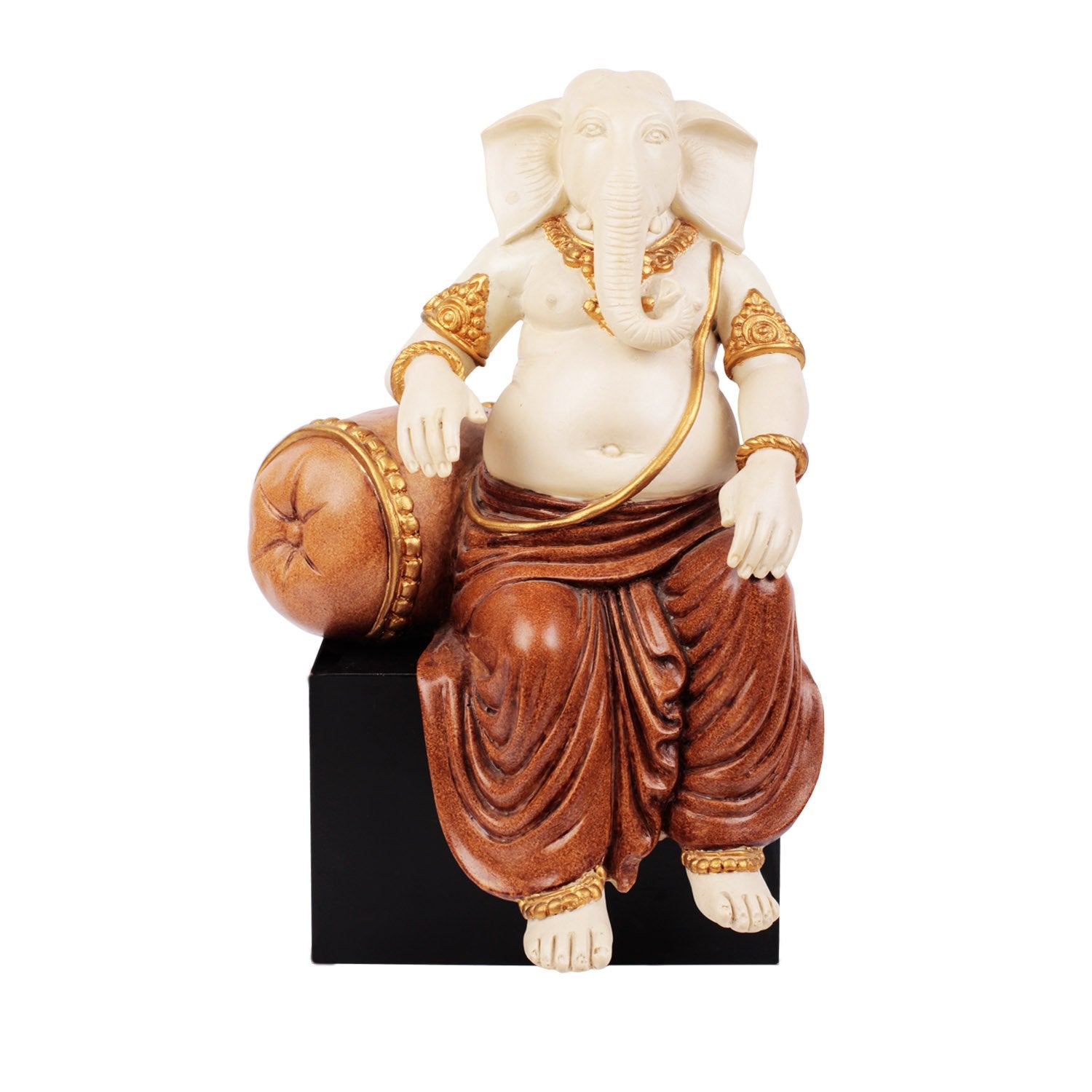 Lambodra Ganpati Idol - Beige in Composite Marble