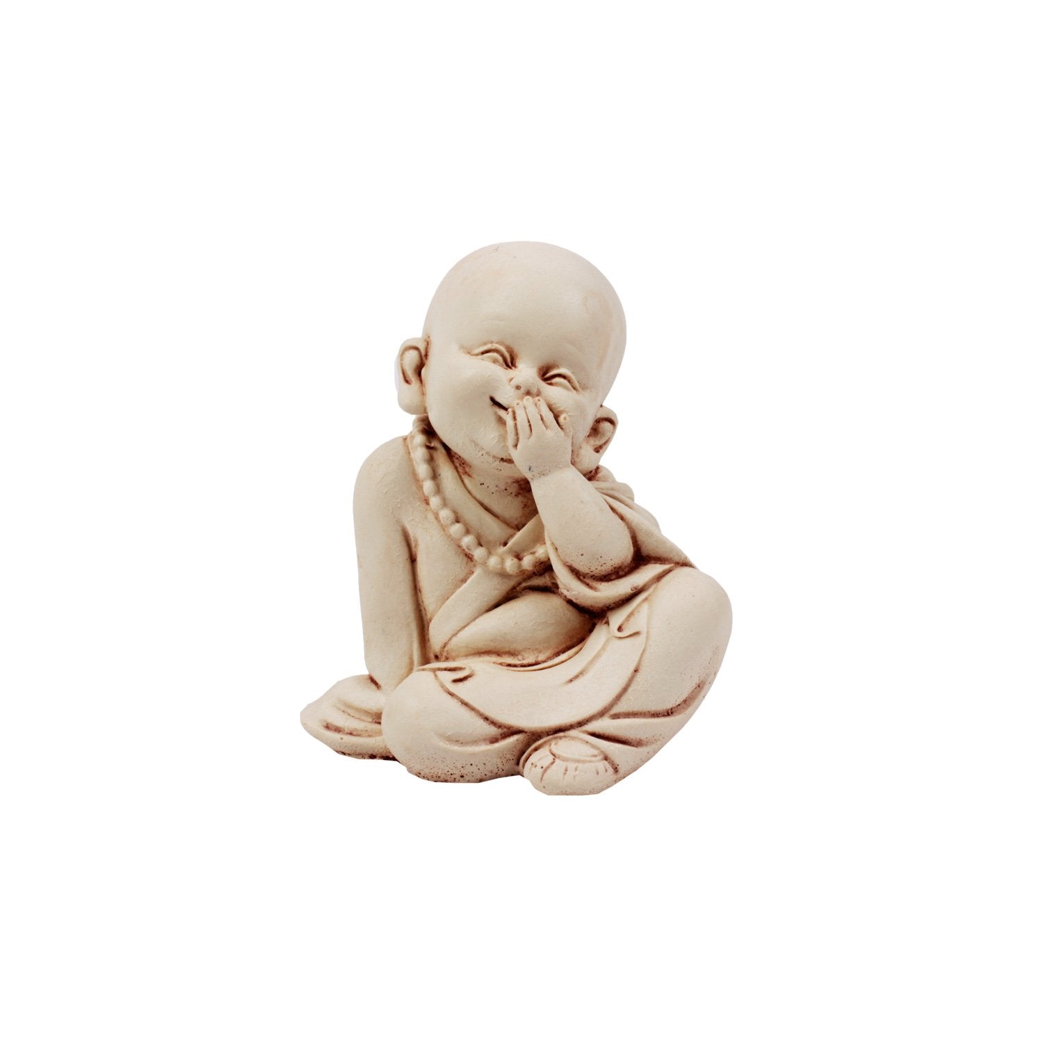 Speak No Ill Monk - Ivory in Composite Marble