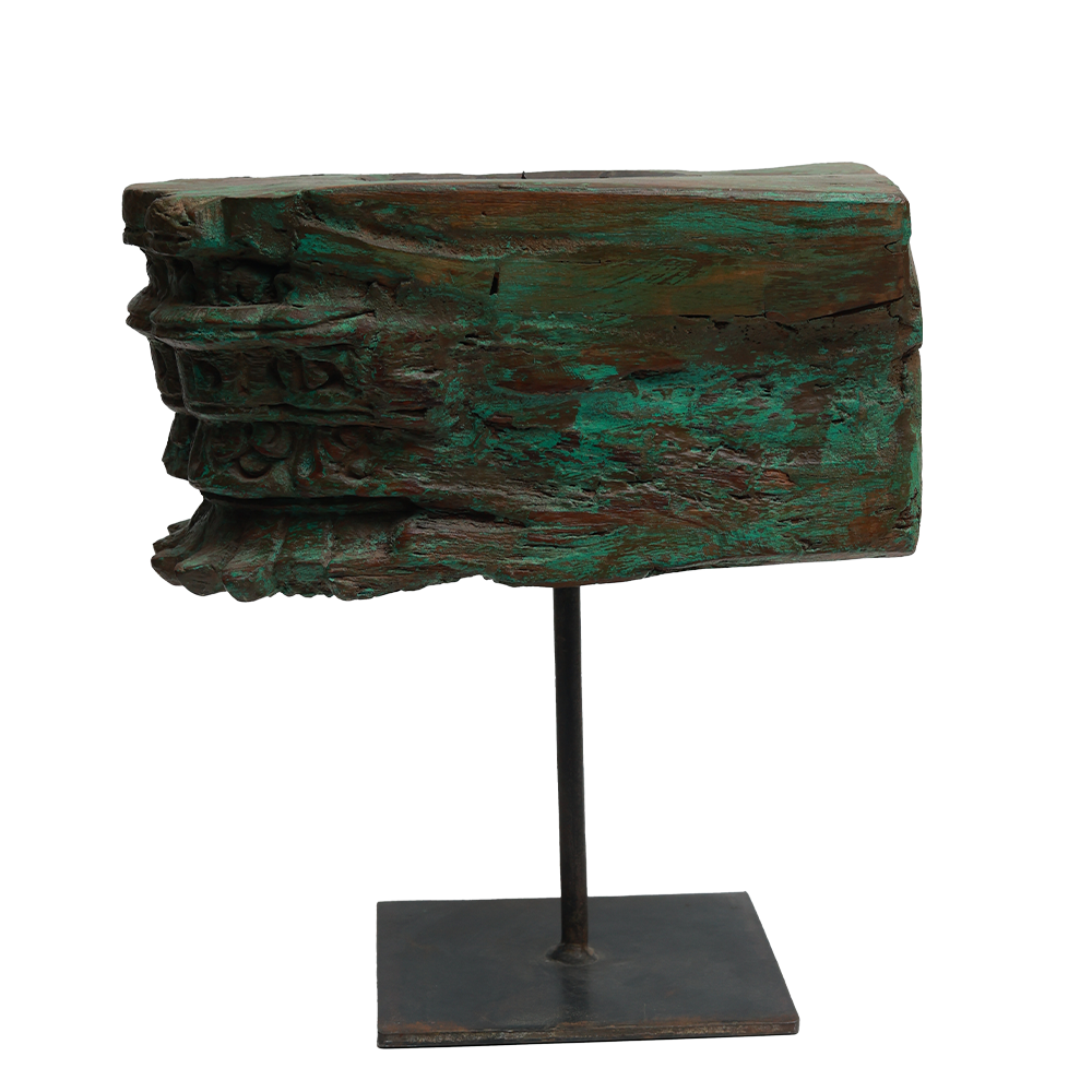 Nalanda Carving on Stand - Wood