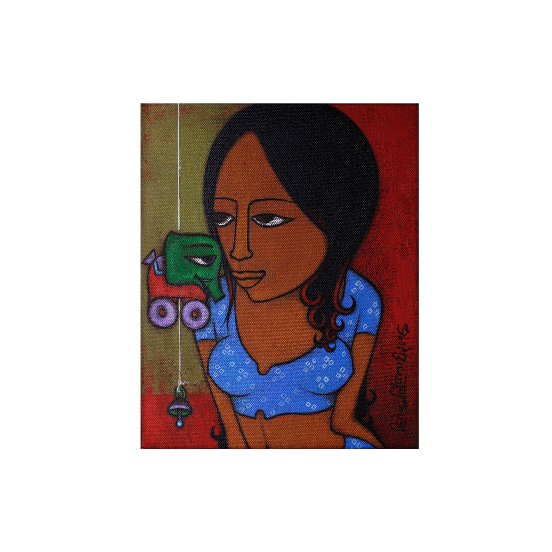 Play Time By Hitendra Singh Bhati - Acrylic on canvas