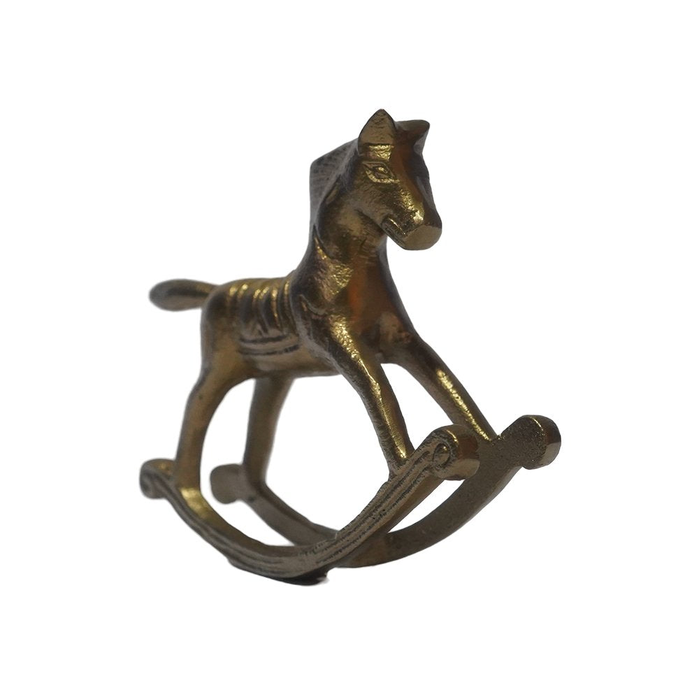 Rocking Horse - Gold in Metal