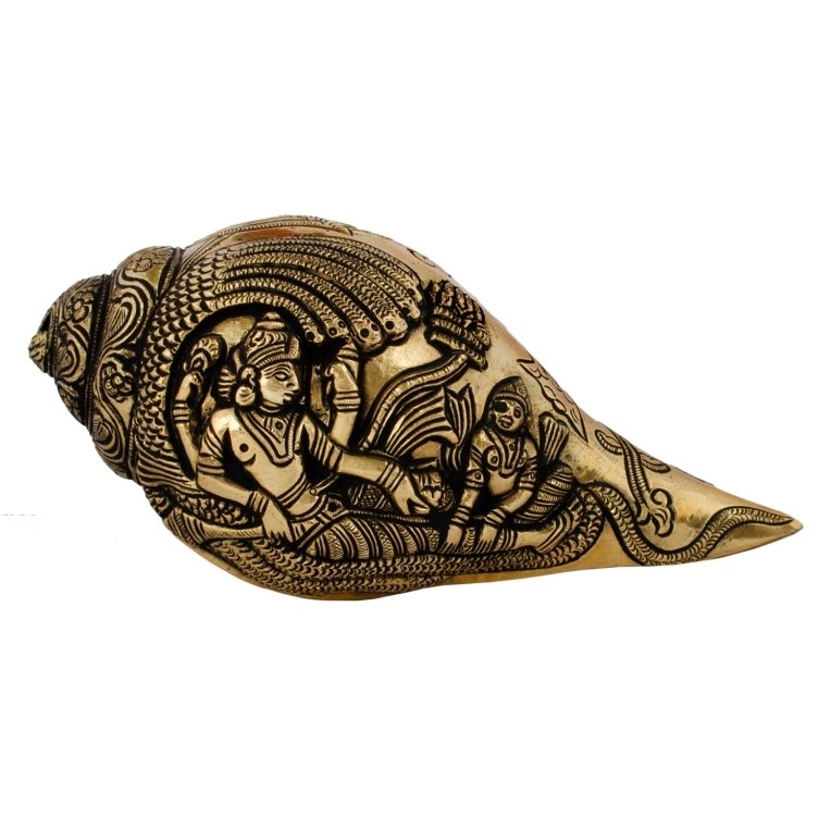 Vishnu Laxmi Shankham - Brass
