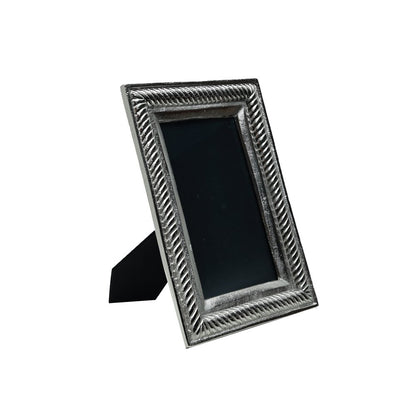 Classic Twist Photo Frame - Silver in Metal  6" X 9"