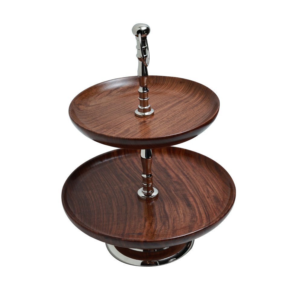 Rustic Charm Dessert Stand  - Wood