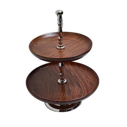 Rustic Charm Dessert Stand  - Wood