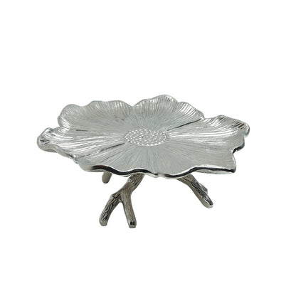 Gilded Leaf Platter  - Silver in Metal