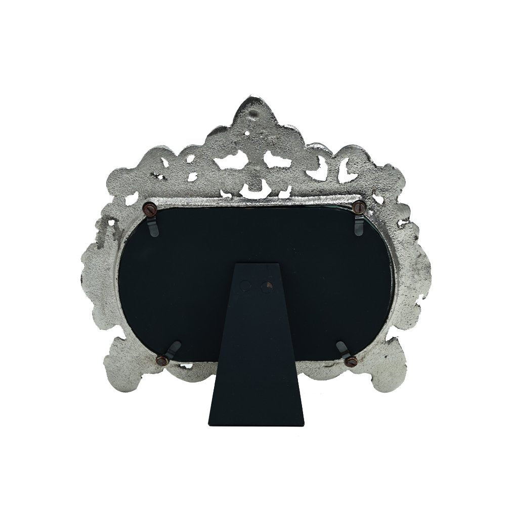 Vintage Oval Dual Frame  - Silver in Metal 3" X 4.5"