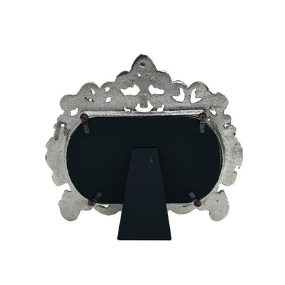Vintage Oval Dual Frame  - Silver in Metal 3" X 4.5"