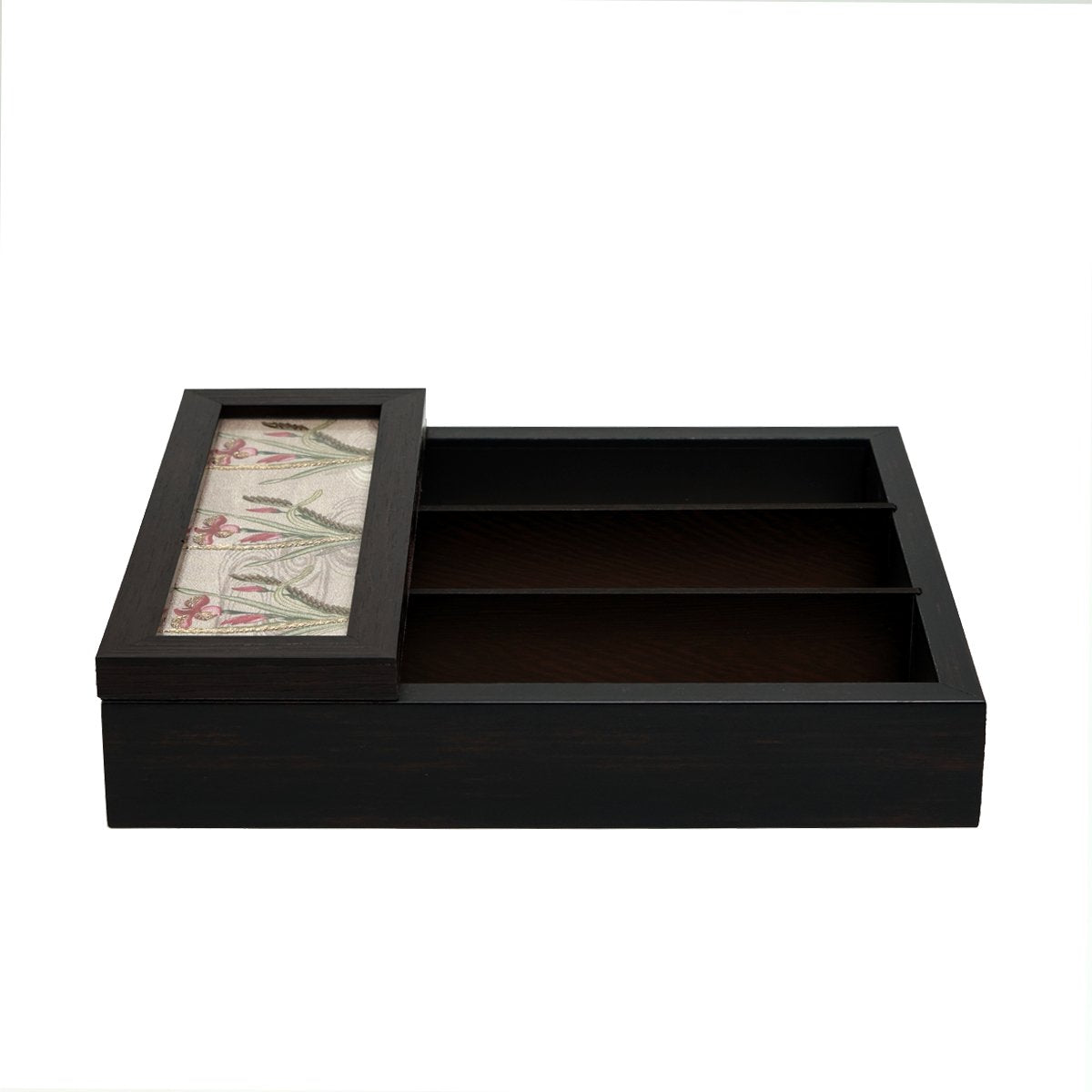 Odyssey Vanya Cutlery Box Cover - Beige in Wood and Glass