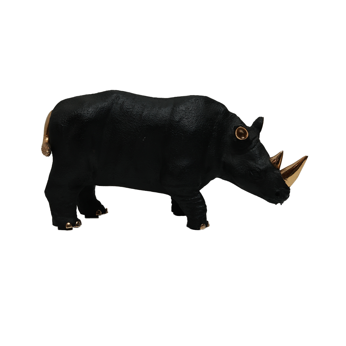 Rhino Decorative - Black in Resin