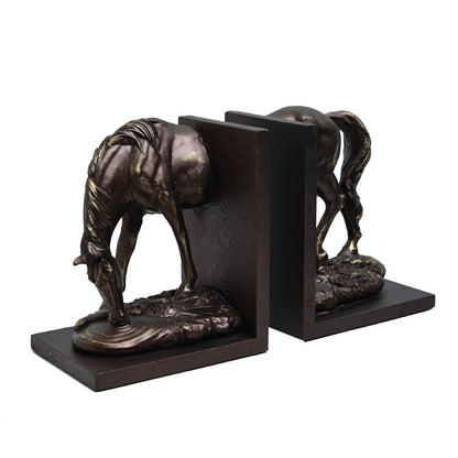 Grazing Horse Bookends -  Resin