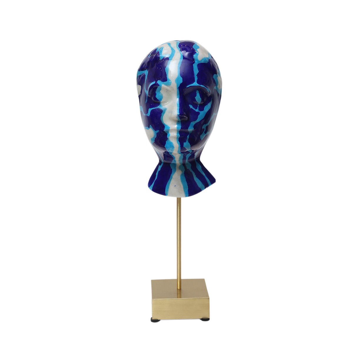 Mask - Blue in Ceramic and Metal
