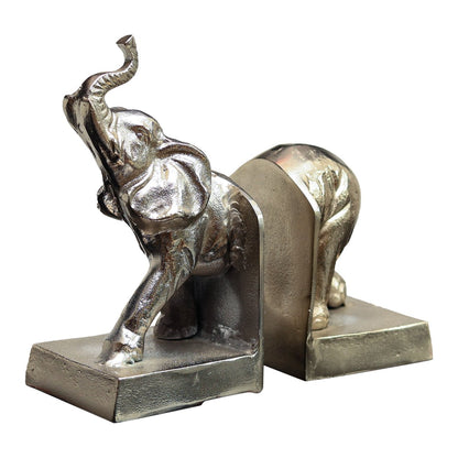 Elephant Book ends - Silver in Metal