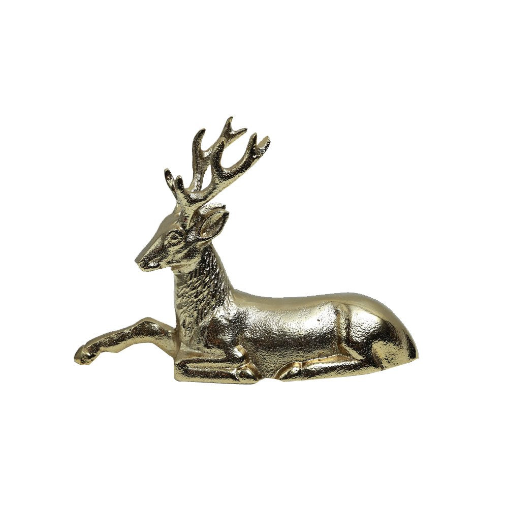Resting Stag  - Gold in Metal