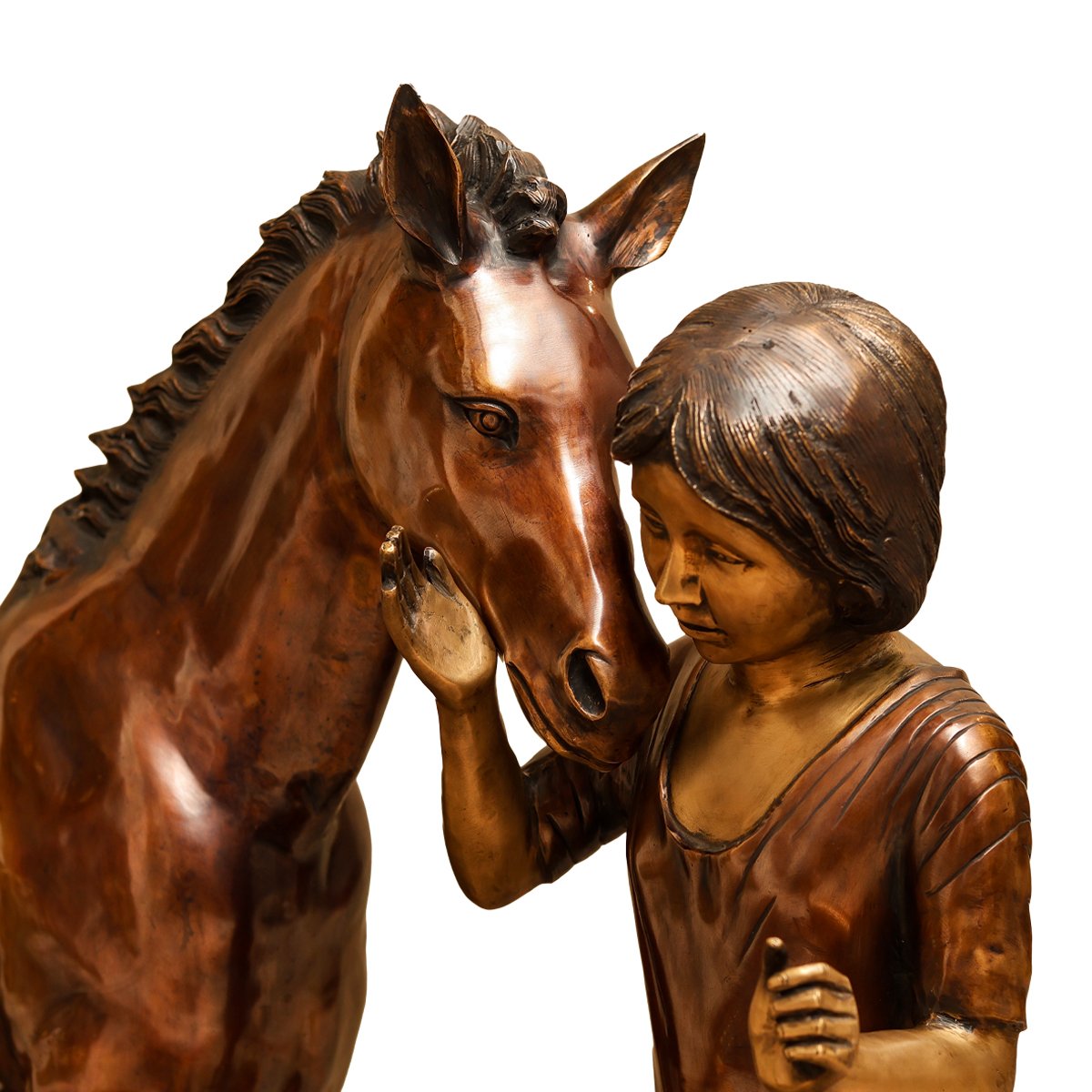 Horse With Girl - Brass
