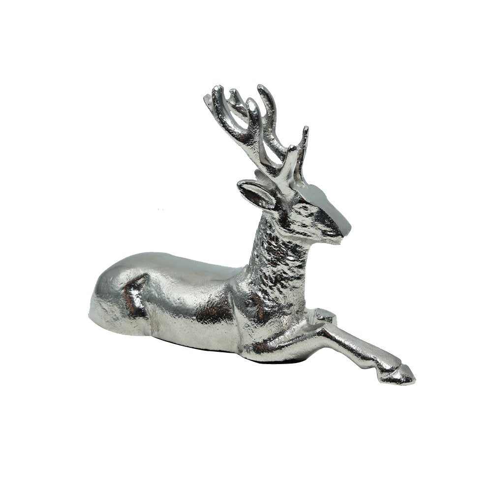 Resting Stag -  Silver in Metal